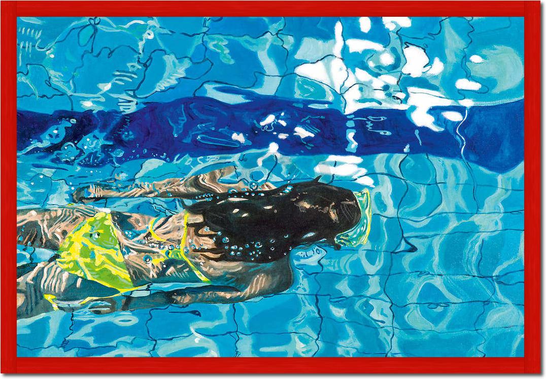 Die blaue Schwimmerin No. 5      von Brigitte Yoshiko Pruchnow