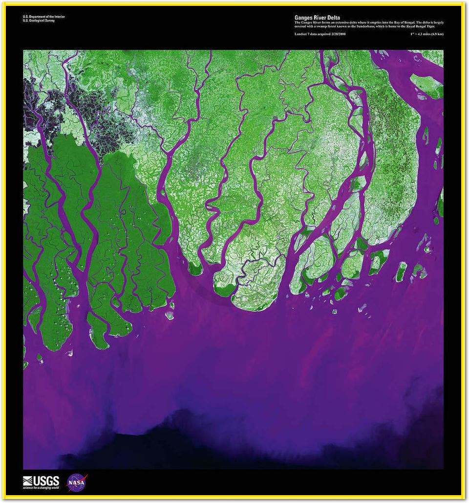 Ganges River Delta               von Landsat-7