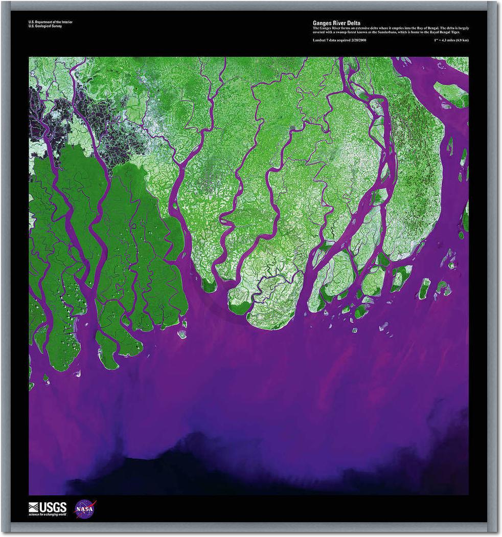 Ganges River Delta               von Landsat-7