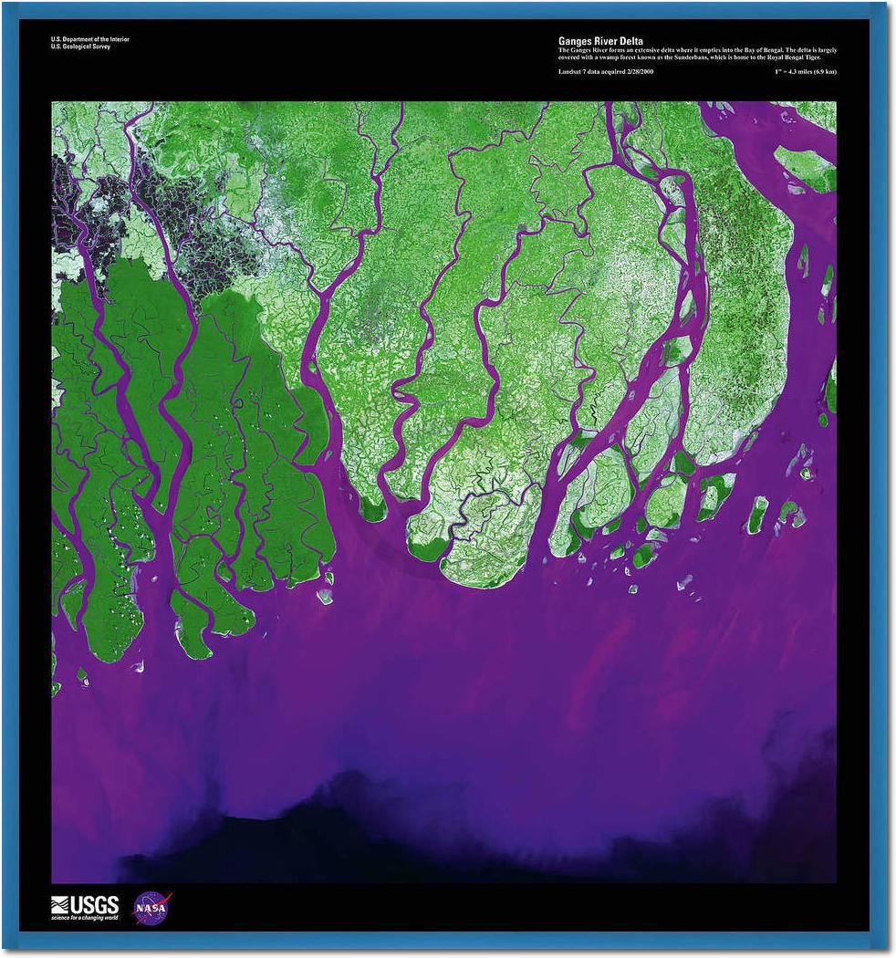 Ganges River Delta               von Landsat-7