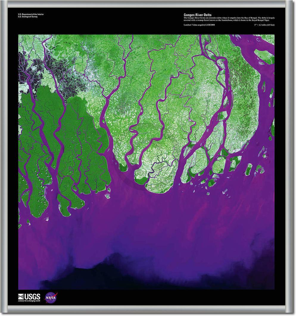 Ganges River Delta               von Landsat-7