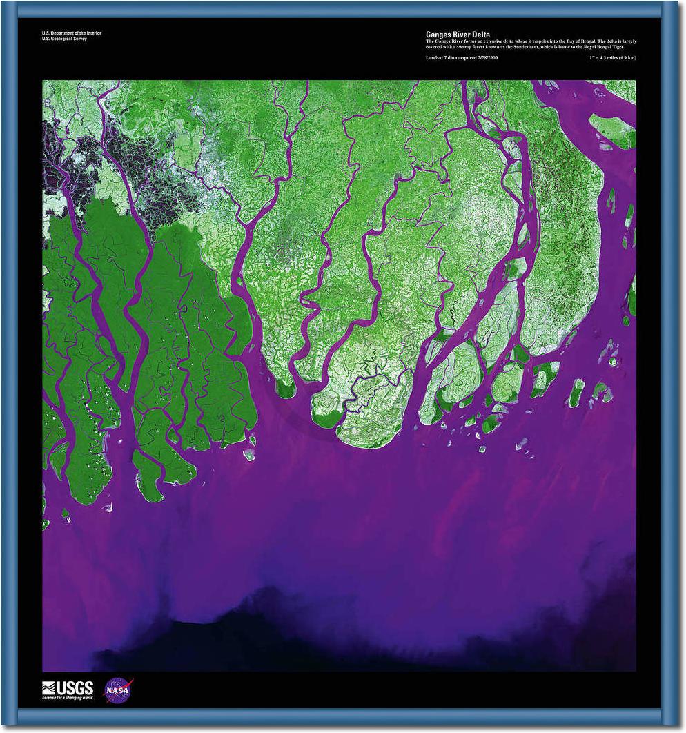 Ganges River Delta               von Landsat-7