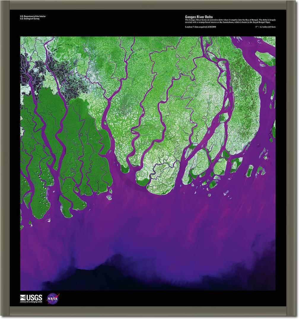 Ganges River Delta               von Landsat-7