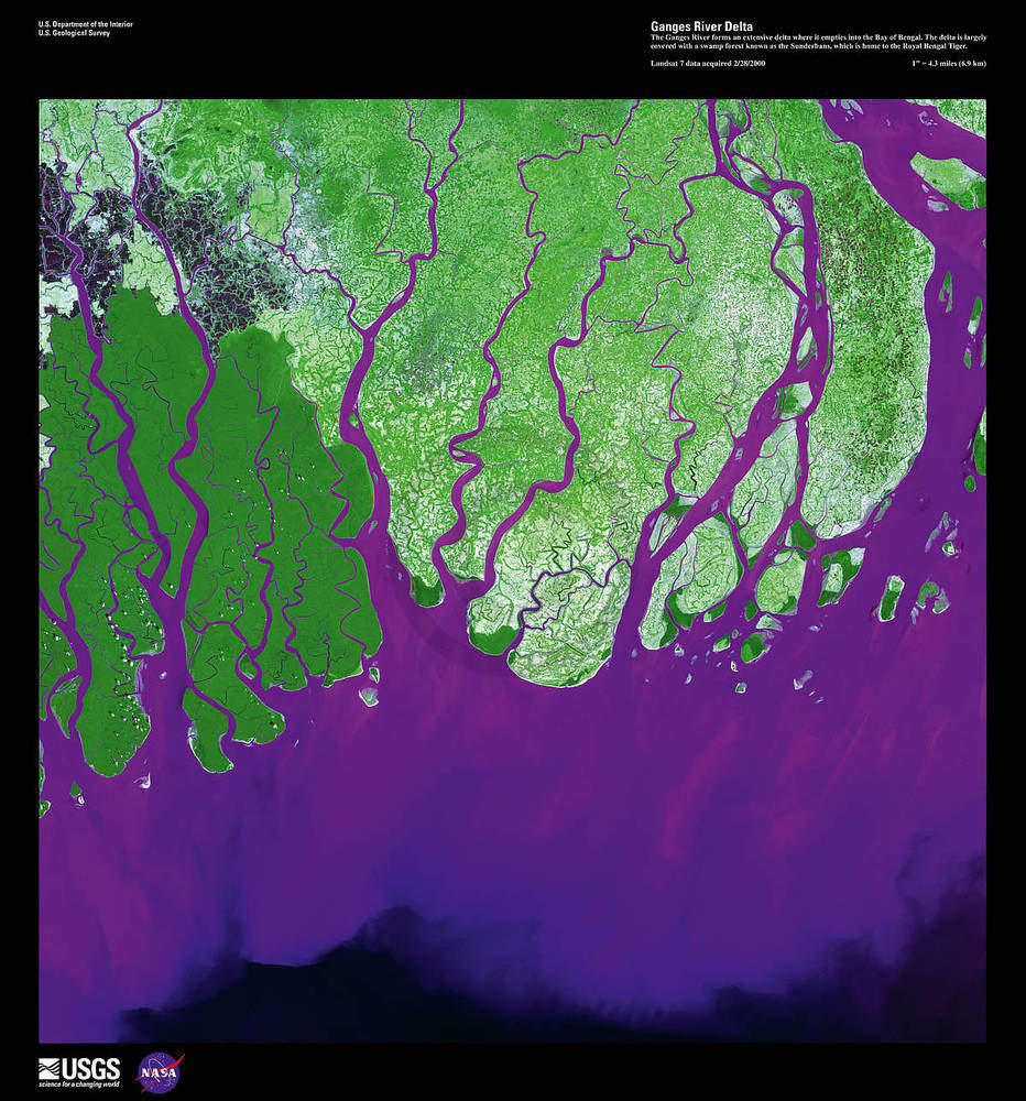 Ganges River Delta               von Landsat-7