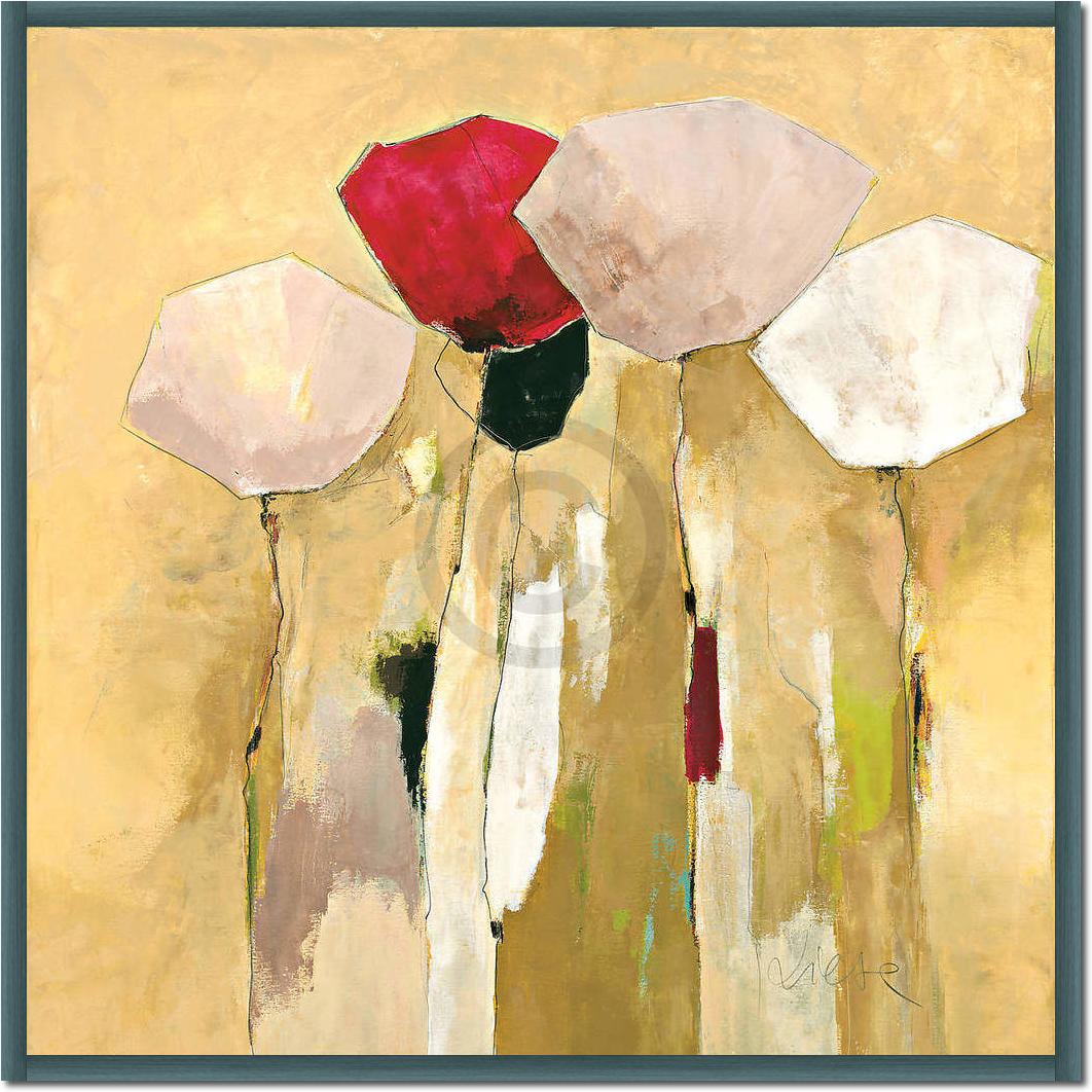 White Flowers with Red 1         von Anne L. Strunk