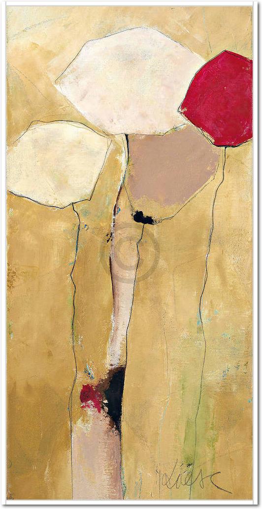 White Flowers with Red 2         von Anne L. Strunk