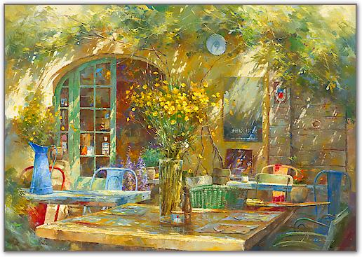 Terrasse - Le petit café von Johan Messely