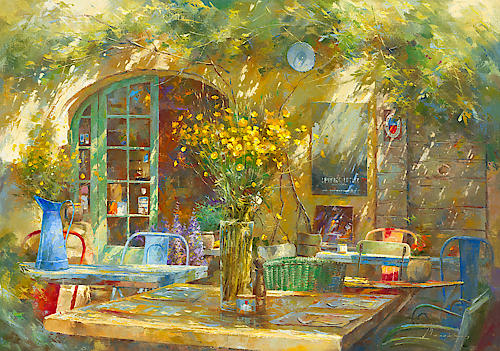 Terrasse - Le petit café von Johan Messely