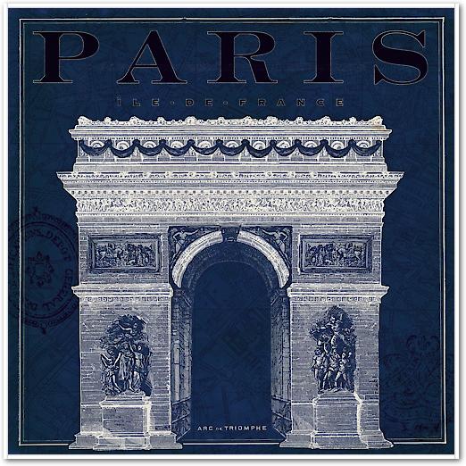 Blueprint Arc de Triomphe von Sue Schlabach