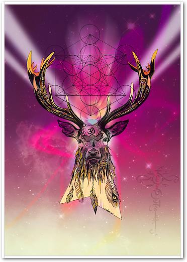 Cosmic Stag von Karin Roberts