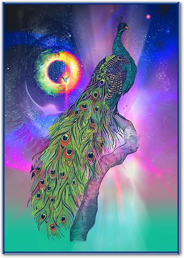 Cosmic Peacock von Karin Roberts