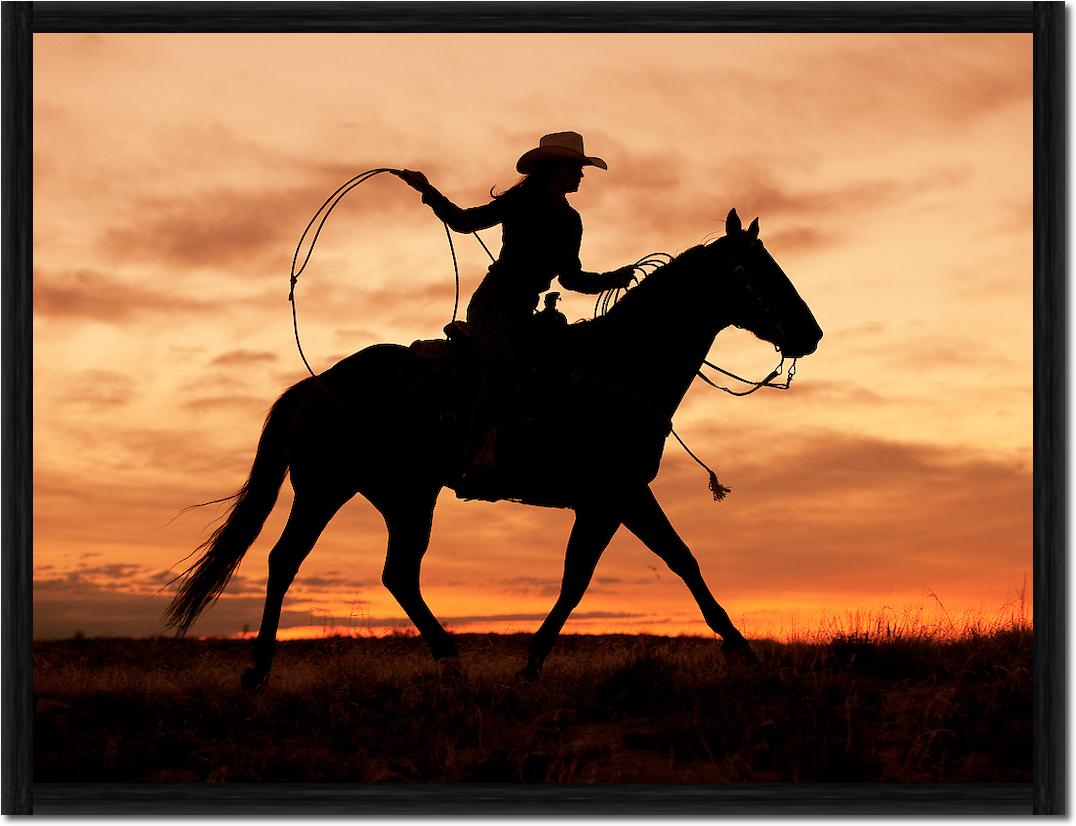 Cowgirl Silhouette von J.C. Leacock