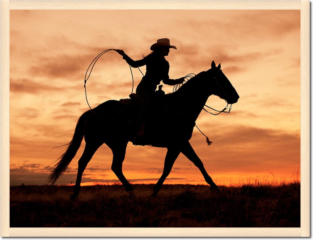 Cowgirl Silhouette von J.C. Leacock