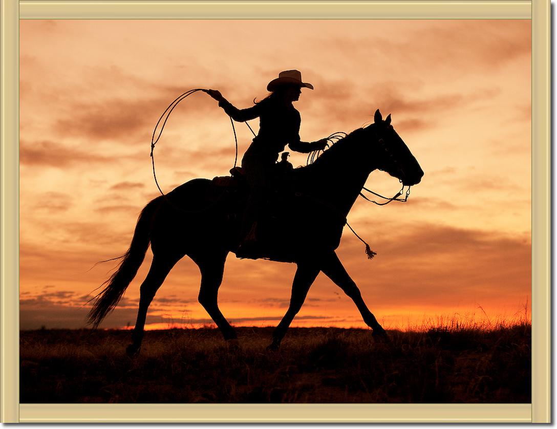 Cowgirl Silhouette von J.C. Leacock