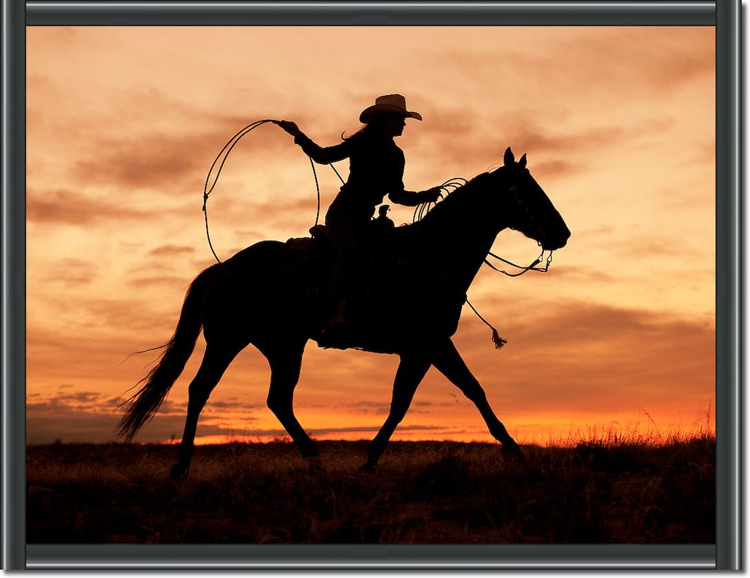 Cowgirl Silhouette von J.C. Leacock