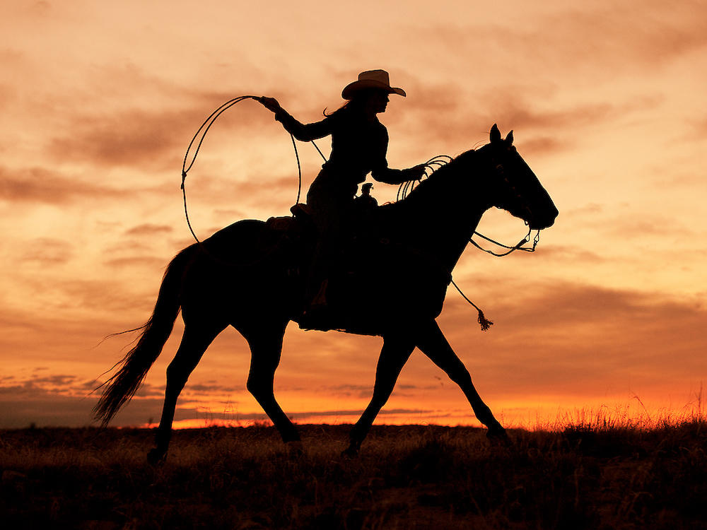 Cowgirl Silhouette von J.C. Leacock