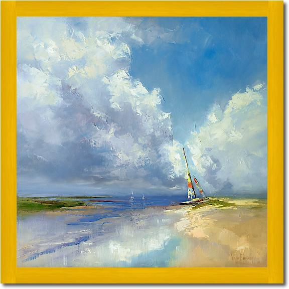 Sailboat on a Sandy Beach von Kasia Bruniany