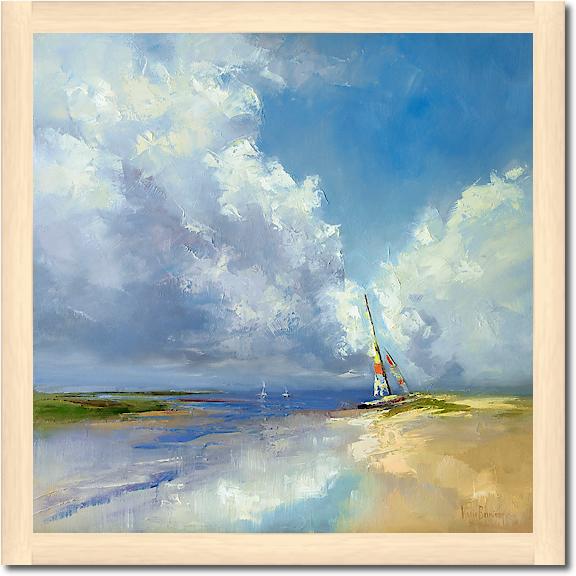 Sailboat on a Sandy Beach von Kasia Bruniany