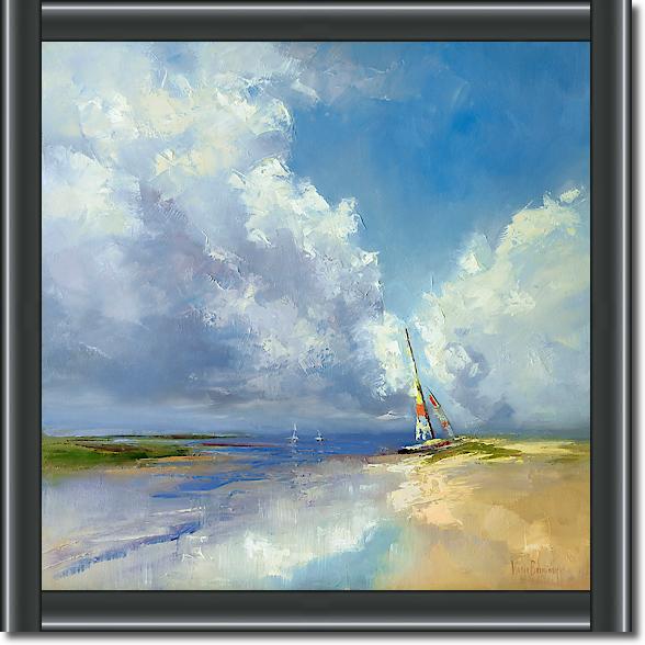 Sailboat on a Sandy Beach von Kasia Bruniany