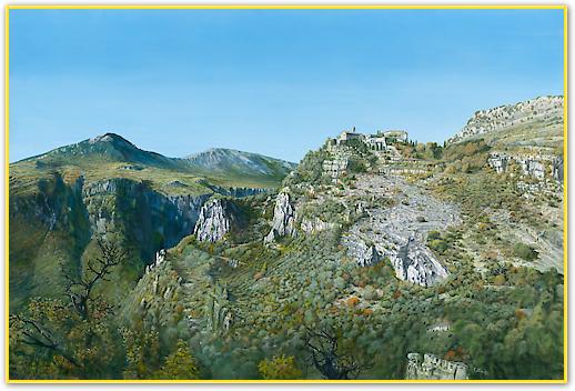 Vue panoramique du village de Gourdon von Pascal Pontoire