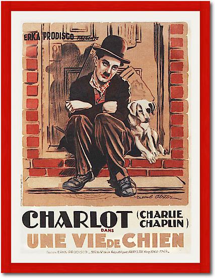 Charlie Chaplin - French - A Dog's Life, 1918 von Hollywood Photo Archive