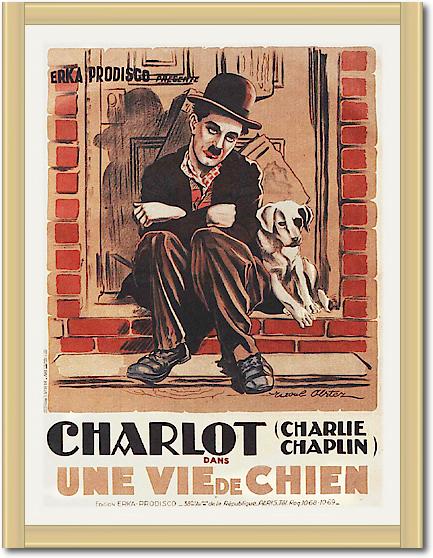 Charlie Chaplin - French - A Dog's Life, 1918 von Hollywood Photo Archive