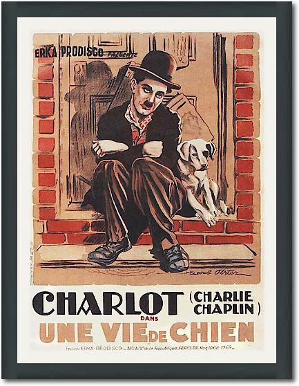 Charlie Chaplin - French - A Dog's Life, 1918 von Hollywood Photo Archive