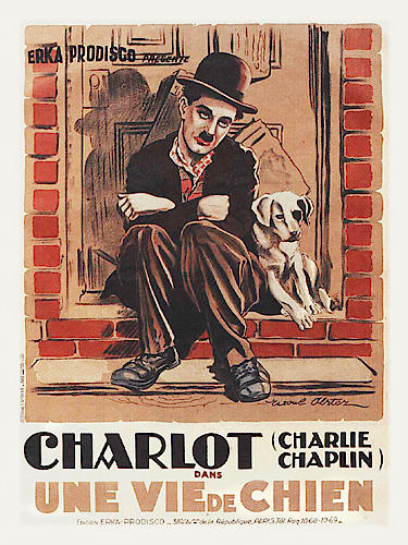 Charlie Chaplin - French - A Dog's Life, 1918 von Hollywood Photo Archive