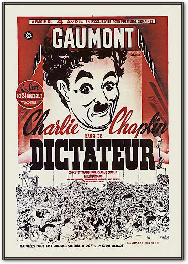 Charlie Chaplin - French - The Great Dictator, 1940 von Hollywood Photo Archive