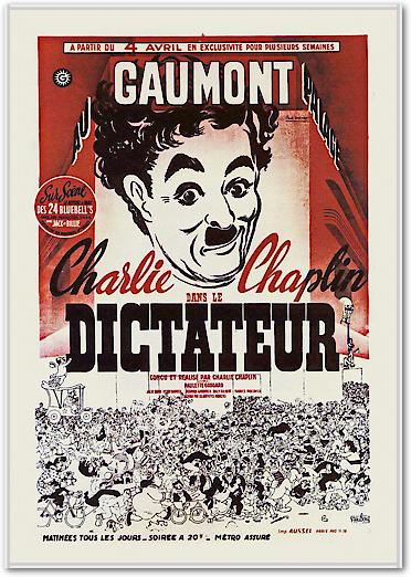 Charlie Chaplin - French - The Great Dictator, 1940 von Hollywood Photo Archive