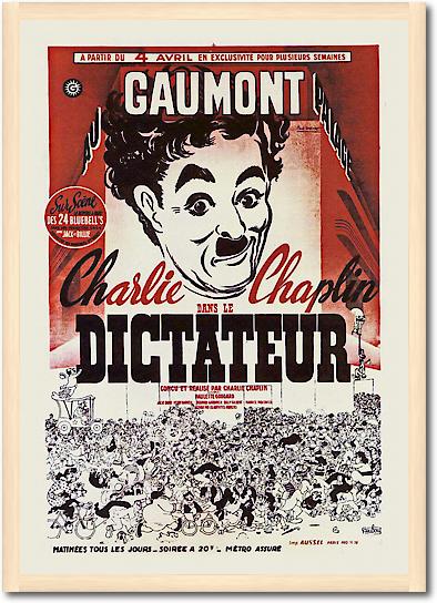 Charlie Chaplin - French - The Great Dictator, 1940 von Hollywood Photo Archive