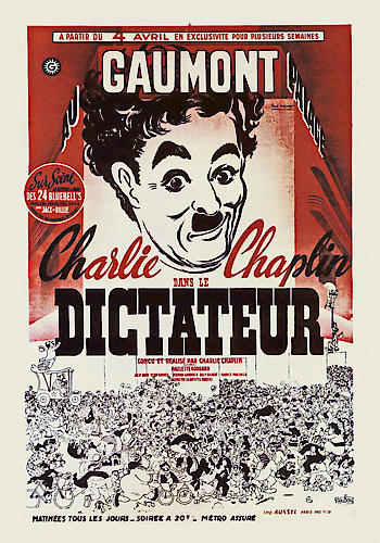 Charlie Chaplin - French - The Great Dictator, 1940 von Hollywood Photo Archive