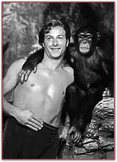 Lex Barker with Cheeta von Hollywood Photo Archive