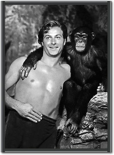 Lex Barker with Cheeta von Hollywood Photo Archive