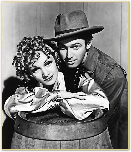 Destry Rides Again - Der große Bluff - Marlene Dietrich with James Stewart von Hollywood Photo Archive