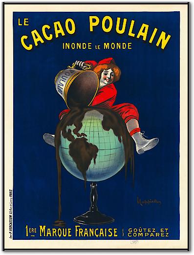 Le cacao Poulain inonde le monde, 1911 von Leonetto Cappiello