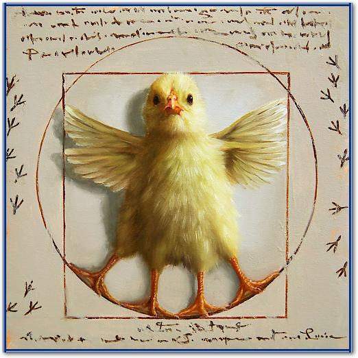 Vitruvian Chick von Lucia Heffernan