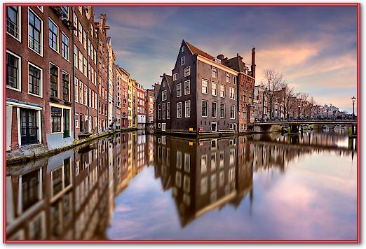 Coucher de soleil sur Amsterdam von Arnaud Bertrande