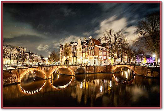 Amsterdam Illuminated Bridge von Sandrine Mulas