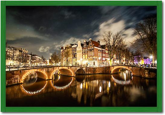 Amsterdam Illuminated Bridge von Sandrine Mulas