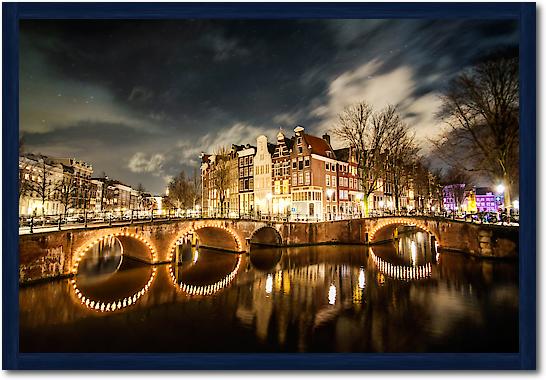 Amsterdam Illuminated Bridge von Sandrine Mulas