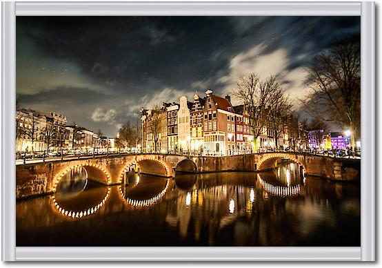 Amsterdam Illuminated Bridge von Sandrine Mulas