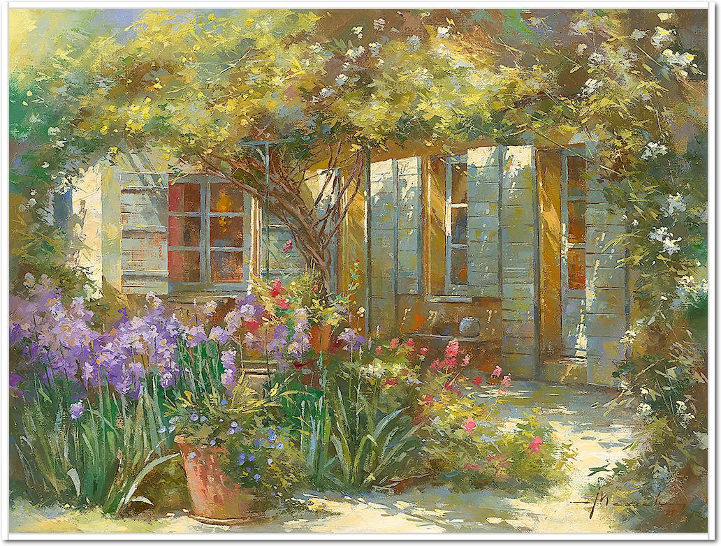 Jardin aux iris von Johan Messely