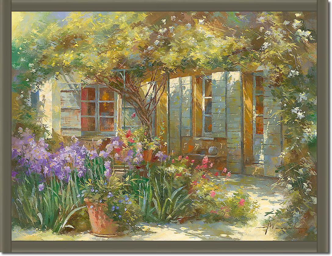 Jardin aux iris von Johan Messely