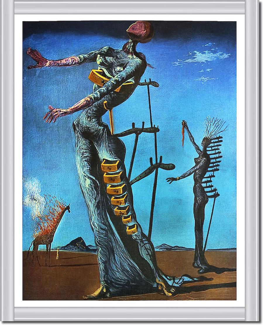 Girafe en feu von Salvador Dali