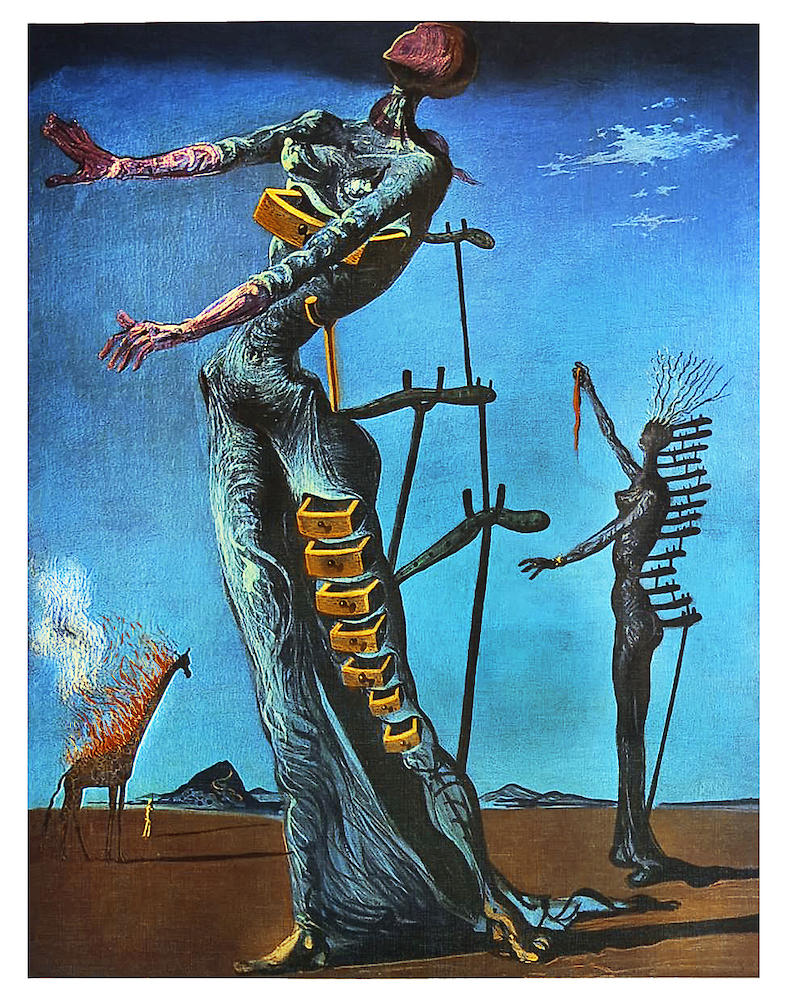 Girafe en feu von Salvador Dali