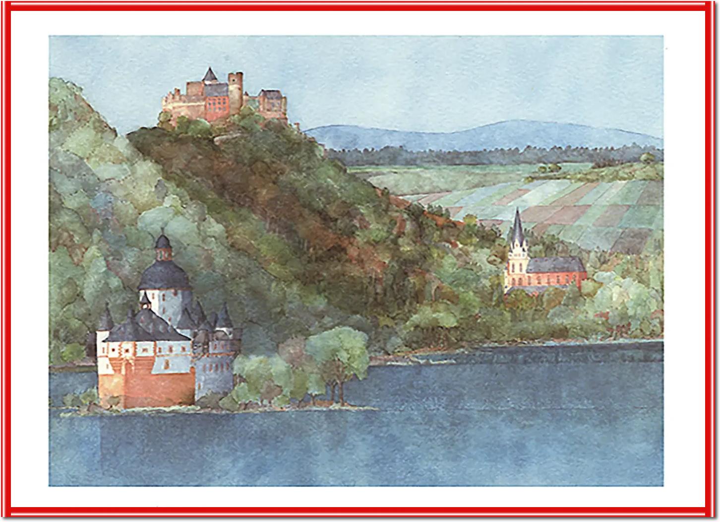 Oberwesel und Pfalz, Rhein von Helga Westphal