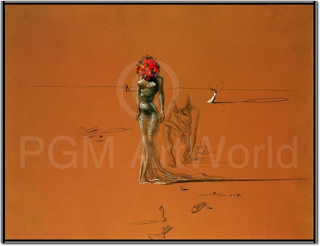 Female with Head of Flowers, SD-135 von Salvador         Dali