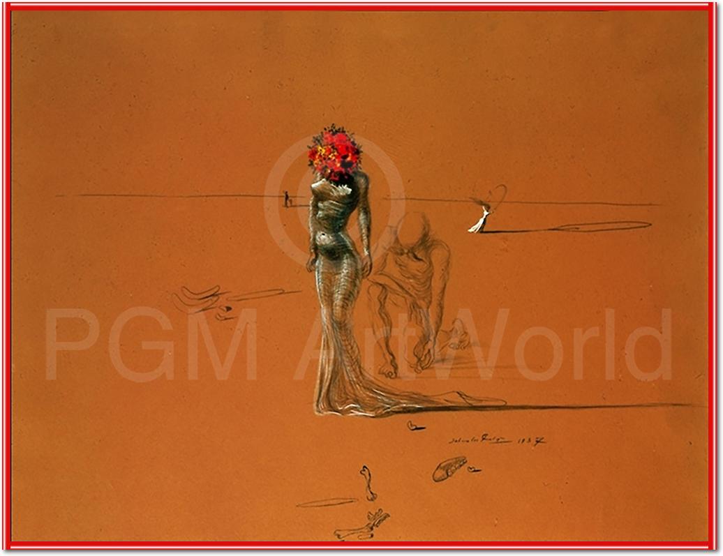 Female with Head of Flowers, SD-135 von Salvador         Dali