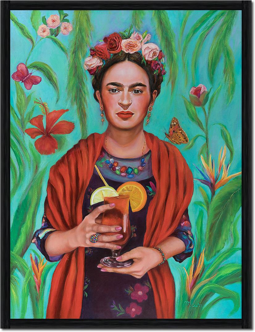 Frida with Tequila Sunrise von Mirka Machel